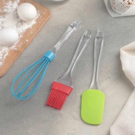 A set for baking the share “ice. Maxi ”, 3 objects: blade 24 cm, brush 22 cm, corolla 26 cm, color mix-4