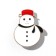 Brooch "Snowman" round, color in gold