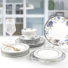 Arya Home Elegant Flora dishes, 24 objects, white color