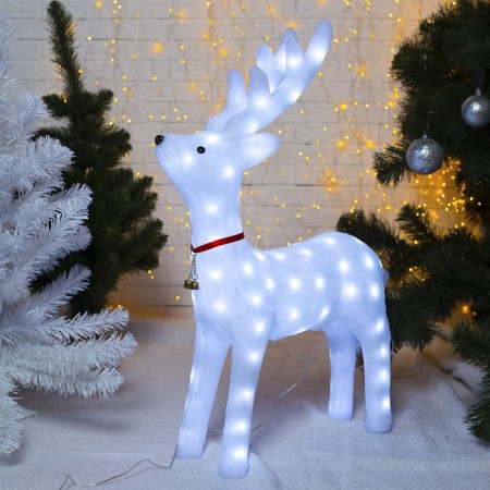 LED figure "Matte deer" 52 × 80 × 21 cm, acrylic, 80 LED, 8 modes, 24 V, glow of white