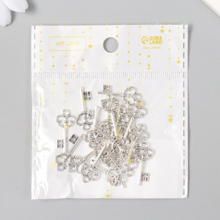 Decor for creativity Metal "Key" silver 2.3x1 cm-3
