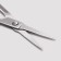 Scissors are manicure, for cuticles, straight, narrow, 9 cm, silver color