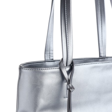 Women's bag with lightning, silver color-3