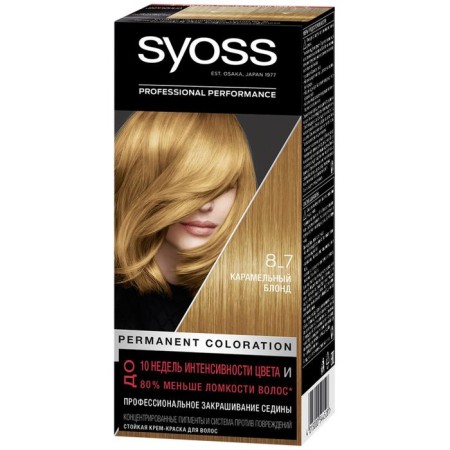 Крем-краска для волос Syoss Color, тон 8-7, карамельный блонд-5
