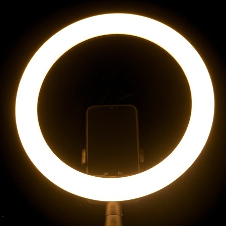 LED ring lamp Luazon CB-32, 10 "(26 cm), 10 W, 3 modes, works from USB-13