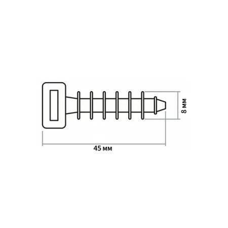 Dowel "bison" DHS, under the clamp them, nylon, 8x45 mm, 100 pcs-6