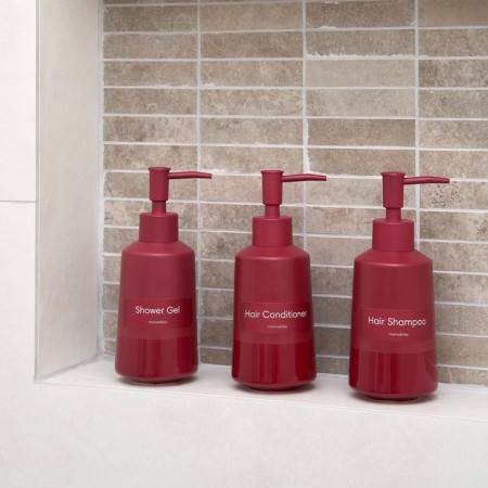 Magma liquid soap dispenser. Moroshka, 7x7x17.8 cm, red color-1