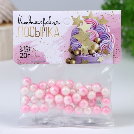 Confectionery sprinkling "duokhrom" shades of pink, 20 g-1