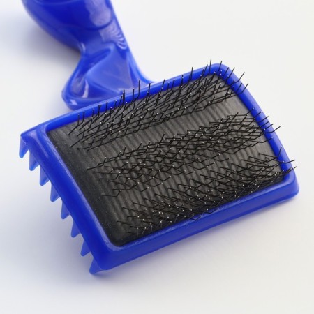 Brush - three -row pudder, base 84 x 58 mm, blue-2