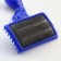 Brush - three -row pudder, base 84 x 58 mm, blue