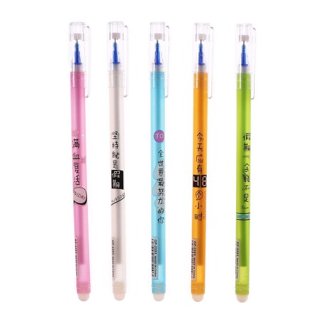 Gel handle Erased ink, 0.5 mm, blue rod, assorted mix (barcode on a piece)-1