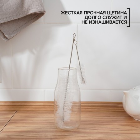 Set of brushes for dishes of Dolyan, 2 pcs: 4 × 23 cm, 2 × 11 cm-1