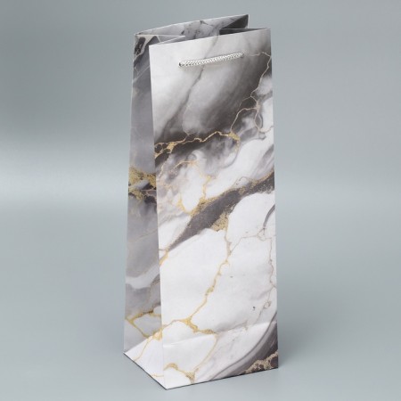Gift package for a bottle, packaging, "marble", 36 x 13 x 10 cm-5