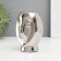 Ceramics candlestick per 1 candle "owl Sipukha" d = 3.5 silver 9x8.5x12.5 cm