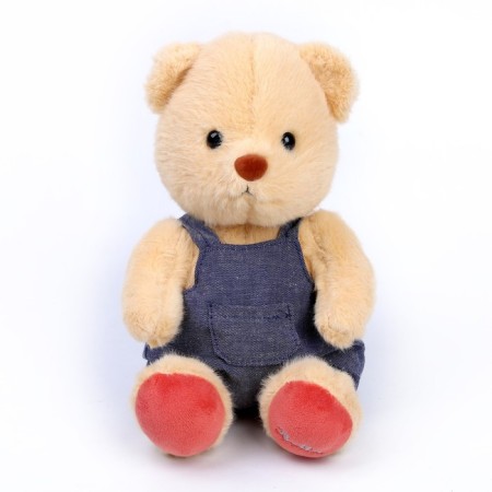 Soft toy "Mishutka in overalls", color mix