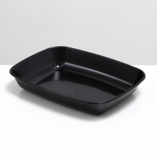 Round toilet without a mesh 33.5 x 25 x 6 cm, black