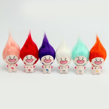 Soft toy "trolls" on a key chalk, 12 cm, color mix-4