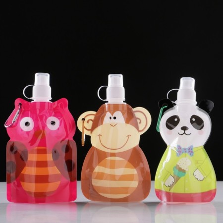 Water flask, 280 ml, "animals", 22 x 12 cm, mix-1