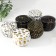 Casket Metal Round "Drawings with gold on white and black" mix 5.2x7.5x7.5 cm