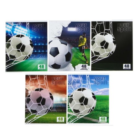 Notebook of 48 sheets in Calligrata "Victory!", Cover coated cardboard, uf-lak, block offset, mix