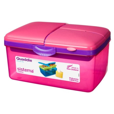 Sistema lunchbox, 4 sectional, 2 l, with a bottle, color mix-2