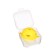 Silicone teether for teeth with a rattle of “fish”, in the case, yellow color, crumb I