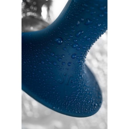 Satiffyer Double Ball-R phallimitator, 18 cm, silicone, blue color-5