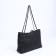 Soper bag with zipper, black color