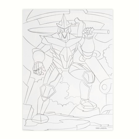 Applications with geometric stickers "Super Robot" 21x29.7cm-4