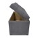 Puff with a lid and weighting, 800 × 400 × 420 mm, Savana plus matting, Ash color