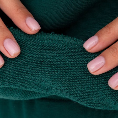 Female set (sweatshirt/pants), emerald color, size 48-5