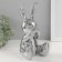 Souvenir Ceramics "Bunny hid the nose" silver 11x12x22 cm