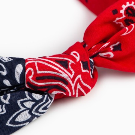 Women's scarf, red/blue color, size 53x53-1