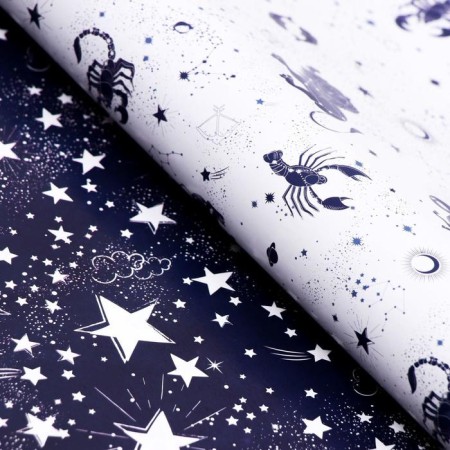 Paper packing glossy bilateral "Heavenly Stories", 0.5 x 0.7 m, 80 g/m-2