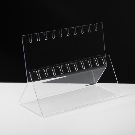 Sting for earrings for 10 pairs, 2 rows, 16 × 6.5 × 11, 2 mm plexiglass, in a protective film-1
