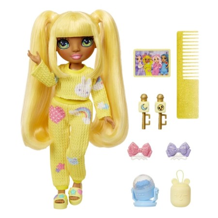 Doll "Sunny Madison", Junior Pj Party, with accessories, yellow-2