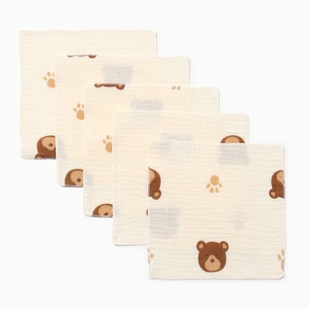 Набор платочков Крошка Я Bear, 20*20 см-5 шт, муслин, 100 % хлопок