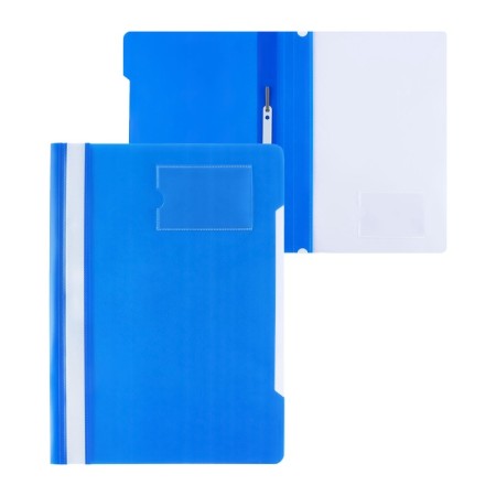 Calligrata, A4, 180 μm folder, 180 μm, business card pocket, transparent top, blue-6