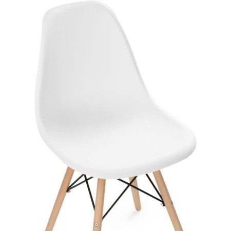 Plastic stool Eames PC-015 Array Book/Metal/Plastic, Natural/White 46x49x83 cm-4