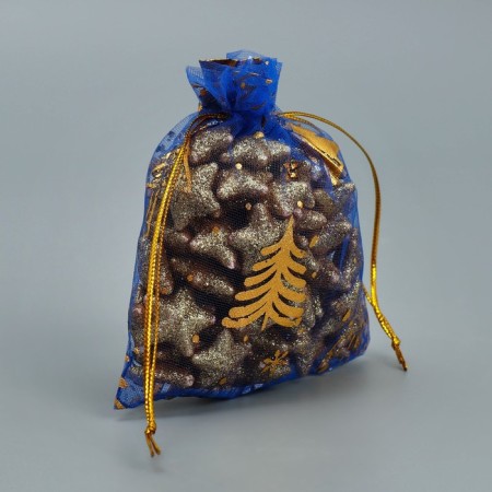 Bag Gift Organza "Magic Forest", 10 x 12 cm +/- 1.5 cm, New Year-3