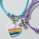 Bracelets "Demetrons" Rainbow in the heart, colored, d = 6 cm