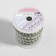 Rhinestones and beads are thermoclayes, width - 11 mm, 4.5 ± 0.5 m, silver color