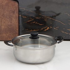 Stainless steel pan Promo, 2.3 l, 22 × 9 cm, with a lid