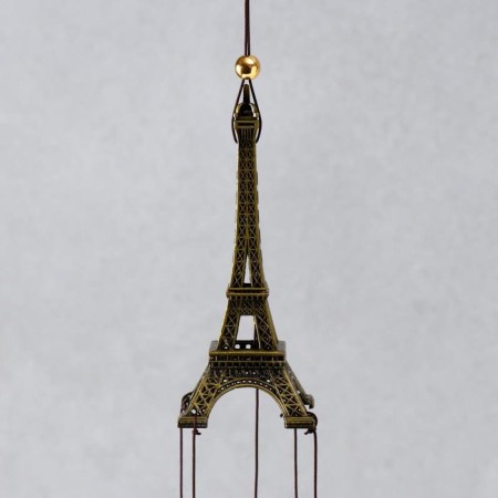 Wind Music Metal "Eiffel Tower" 4 bells 1 figure 40 cm-1