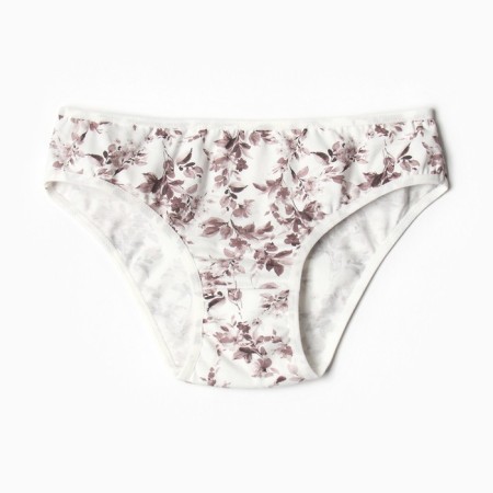 Panties women's slips Miss Beautiful, white/brown color, rr m (42-44)
