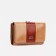Women's wallet on the button, brown color