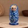 Matryoshka "Irina", blue scarf, 5-doll, 19 cm