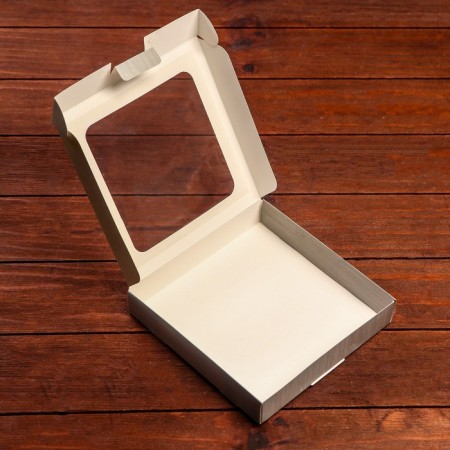 Self -charged box, with a window, silver, 16 x 16 x 3 cm-9