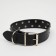 The riveted collar in 2 rows, 63.5 x 3.8 cm, black