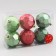 Set of balls plastic D-8 cm, 6 pcs "Cheryl" green red